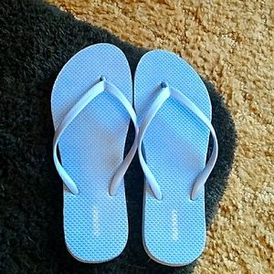 Blue flip flops